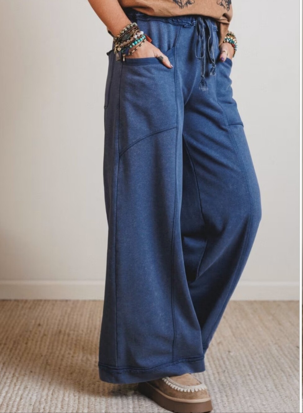 Three Bird Nest Mittoshop Comfy Lounge Pants Bohemian NWT S